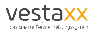 Logo des Unternehmens Vestaxx, das smarte Fensterheizungssystem