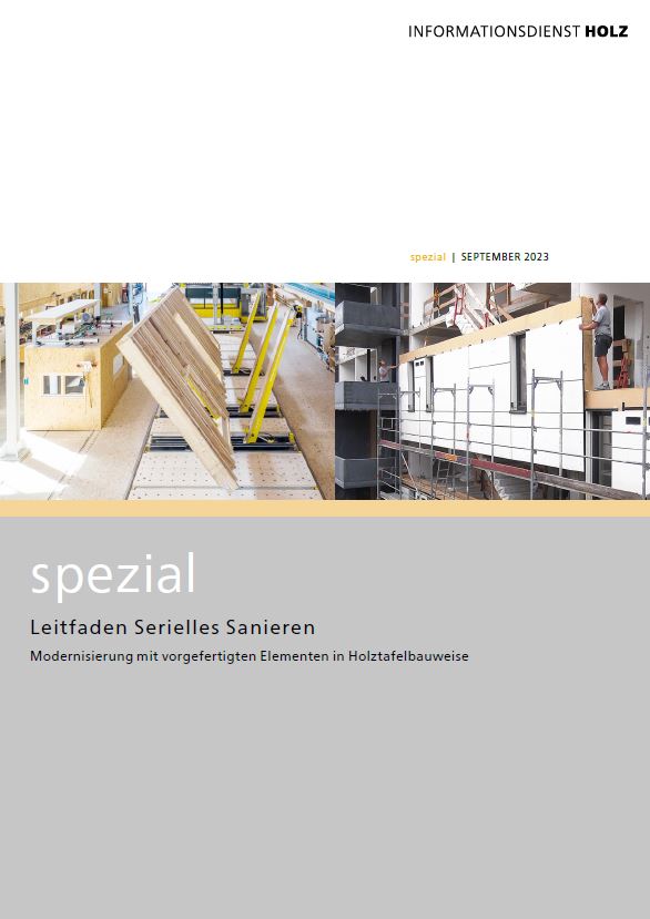 Vorschau Deckblatt Leitfaden Serielles Sanieren mit Holz