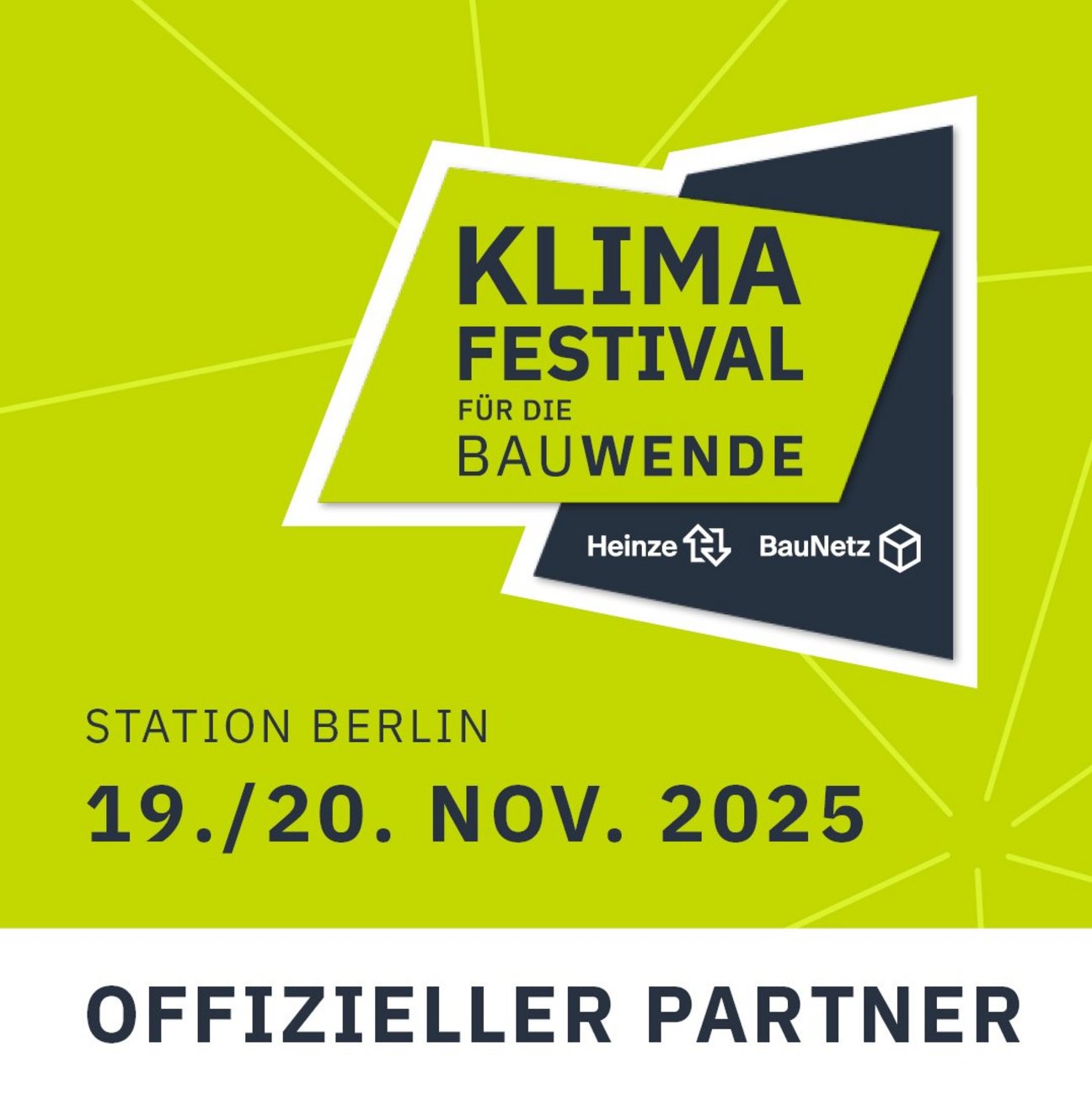 Grafik zum KLIMAFESTIVAL für die BAUWENDE am 19./20. November 2025 in Berlin