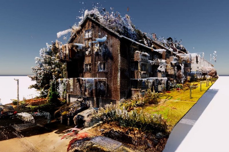 Digitale Bestandsaufnahme eines Mehrfamilienhauses (Pointcloud)