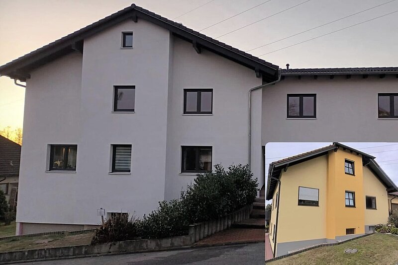 Wohnhaus Vorher- /Nachher-Vergleich
