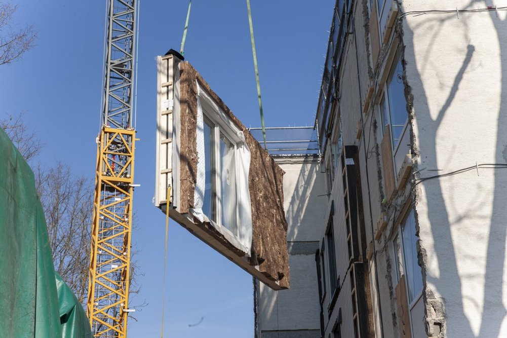 Schwebendes vorgefertigtes Hausfassadenelement