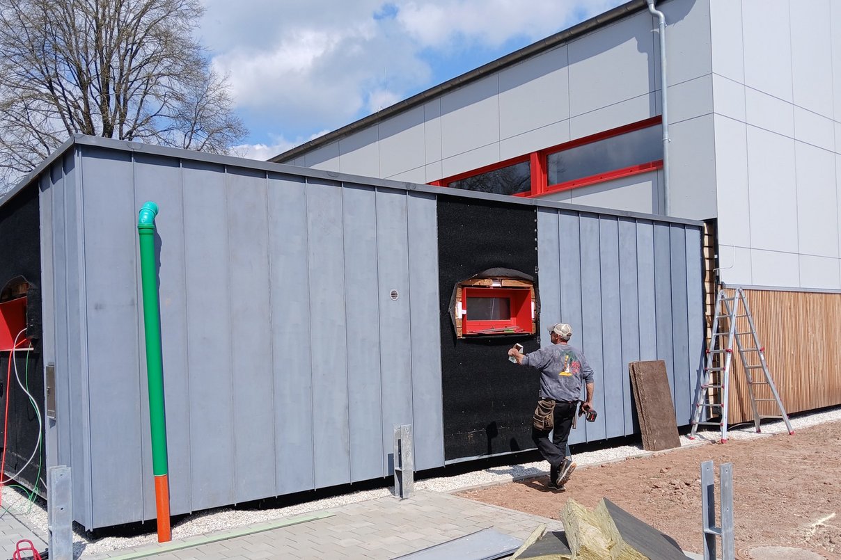 Turnhalle, Sanierung fast fertiggestellt