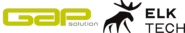 Logo-Kombination der Unternehmen Gap Solution und Elk Tech