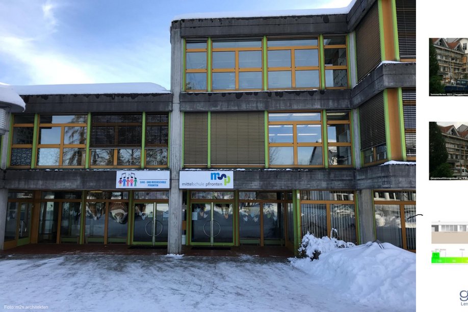 Teil eines unsanierten Schulgebäudes